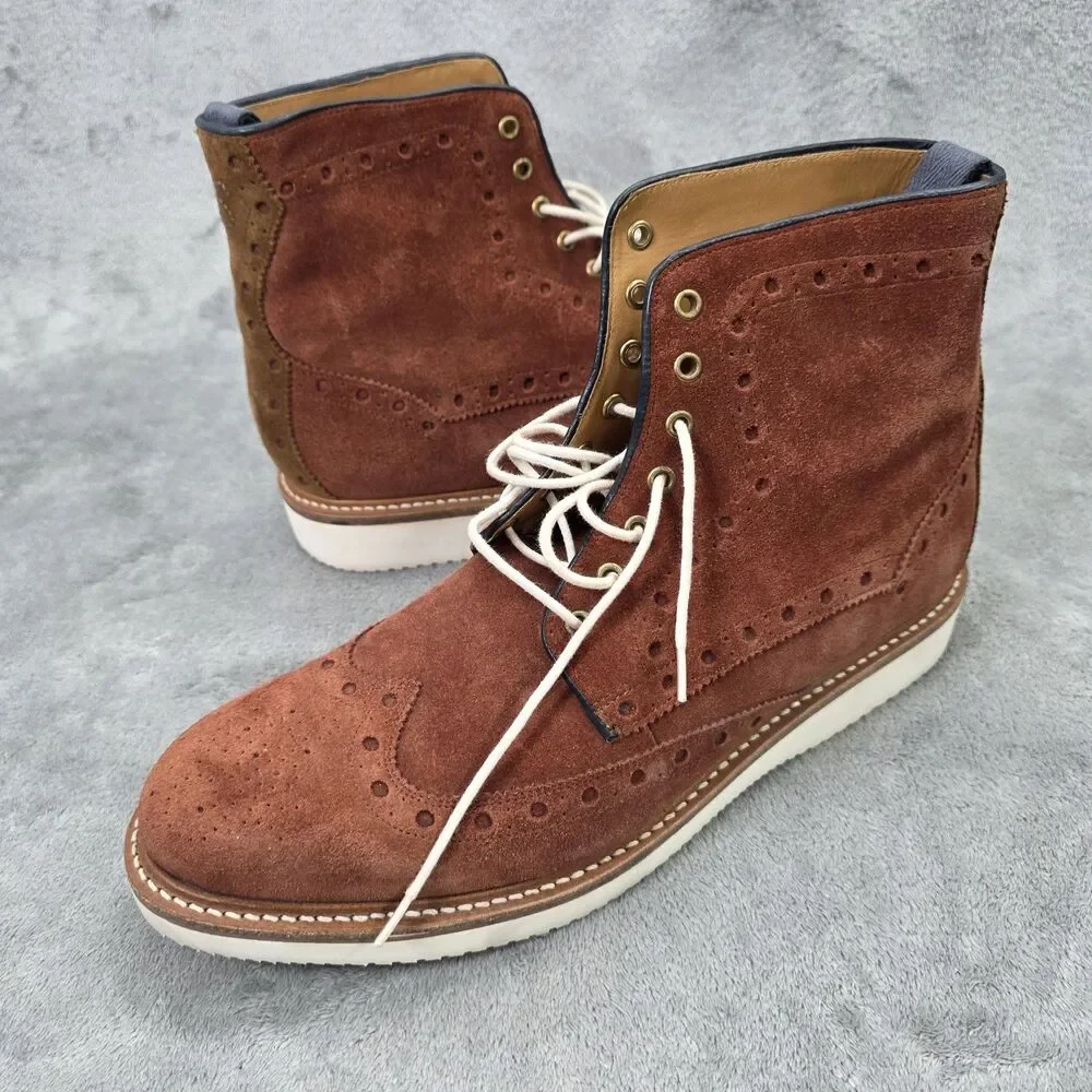 Oliver Sweeney Men's Walberswick Brown Suede Boots Size US 10 UK 9